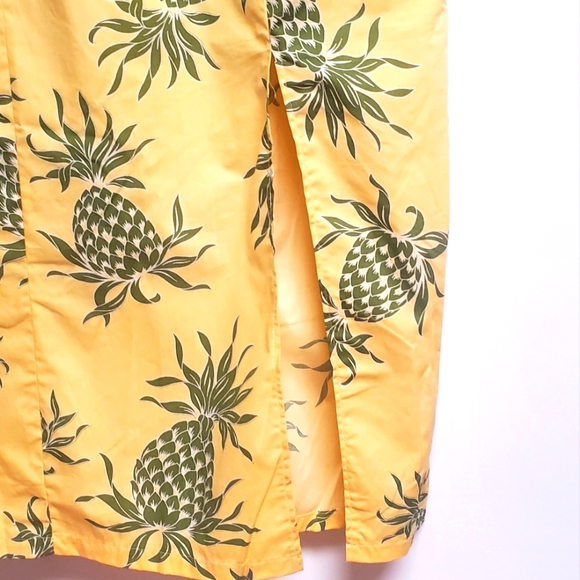 Jade Fashion Made in Hawaii  Yellow Pineapple Maxi Dress XL - Picture 4 of 9